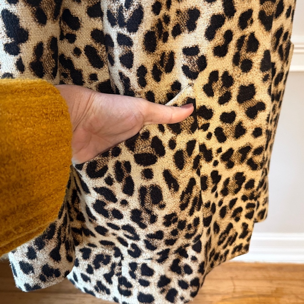 Zara Basic Women's Leopard Print Winter Jacket - image 2